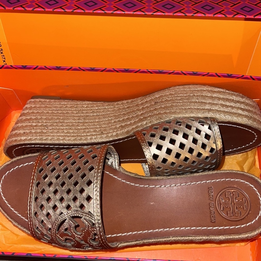 Tory Burch  wedge slide 10.5
